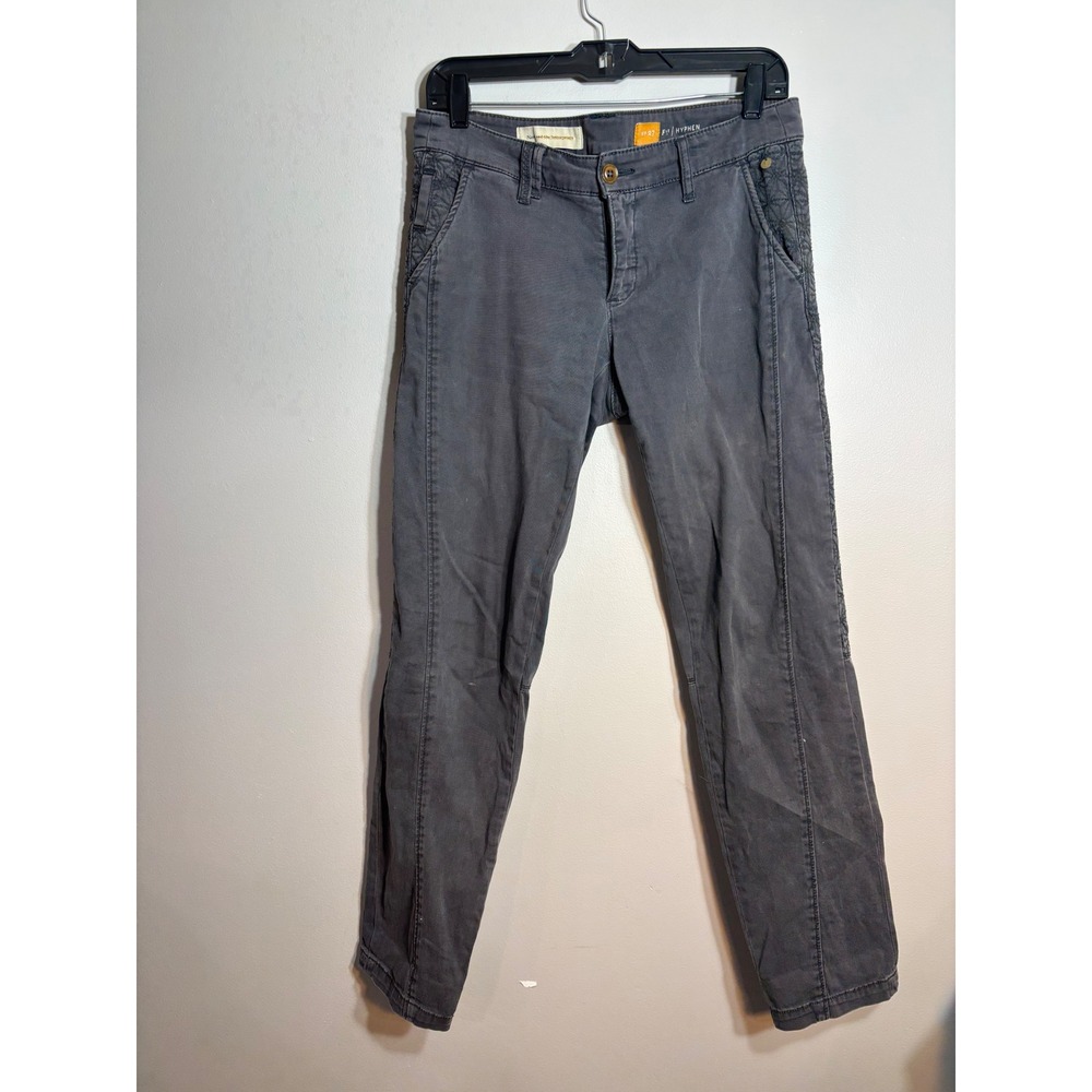 Pilcro and the Letterpress Hyphen Gray Embroidered Straight Leg Pants‎ Size 27